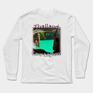 Thailand Cave Lagoon - hidden lagoons Long Sleeve T-Shirt